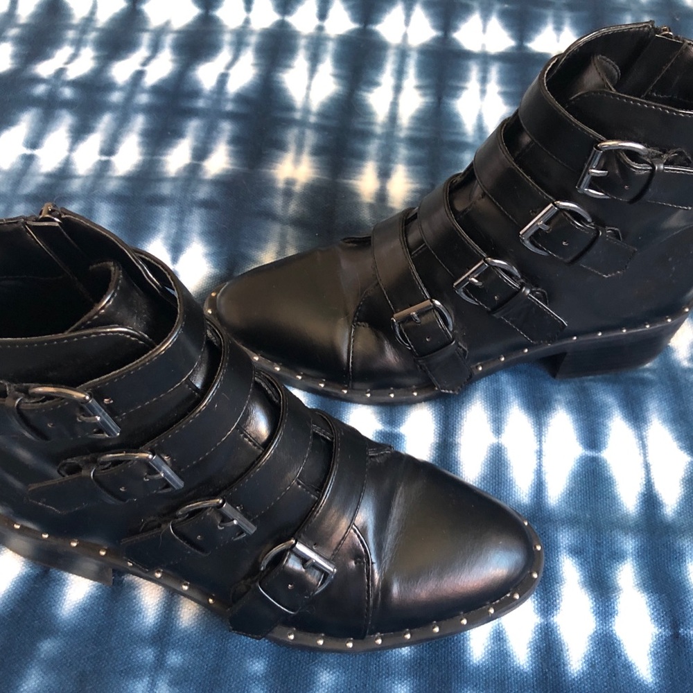Black Buckle Booties